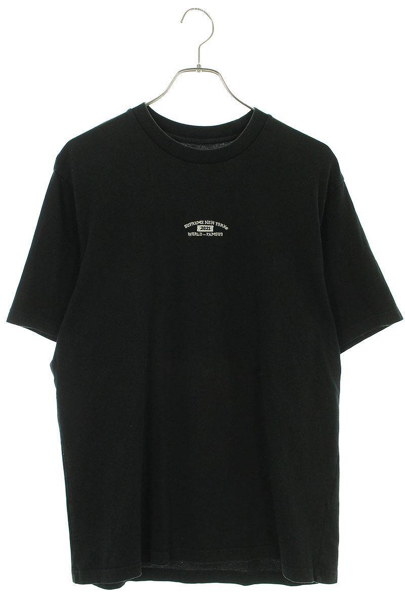 シュプリーム SUPREME World Famous S/S Top サイズ:S ロゴ刺繍Tシャツ 中古 OM10_画像1