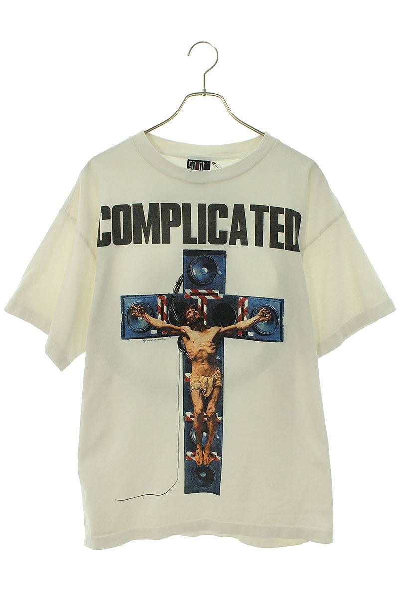 セントマイケル SAINT MICHAEL SM-A23-0000-C18 サイズ:L COMPLICATEDプリントTシャツ 中古 SB01_画像1