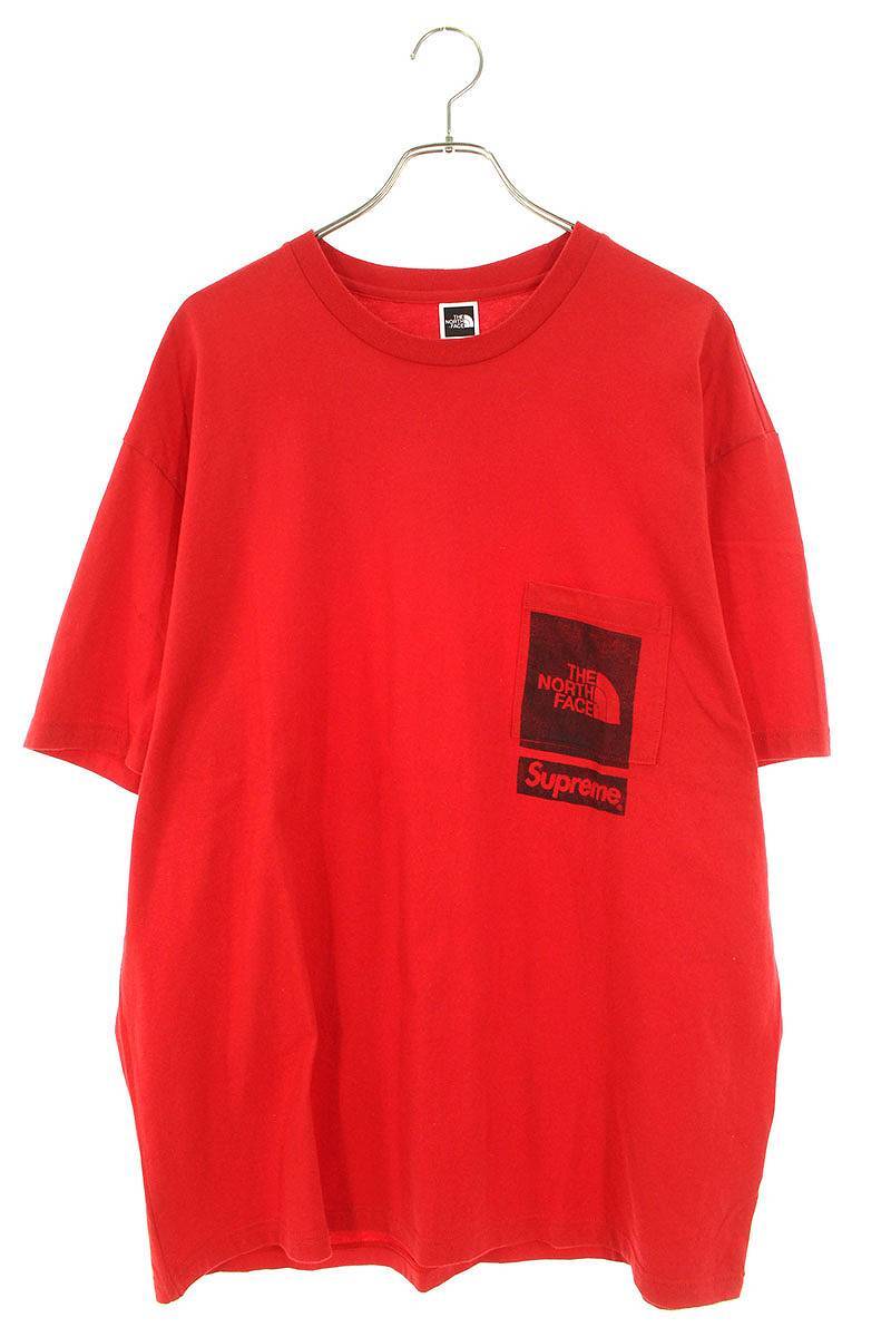 シュプリーム SUPREME ノースフェイス 23SS The North Face Printed Pocket Tee サイズ:XL フロントプリントポケットTシャツ 中古 OM10_画像1