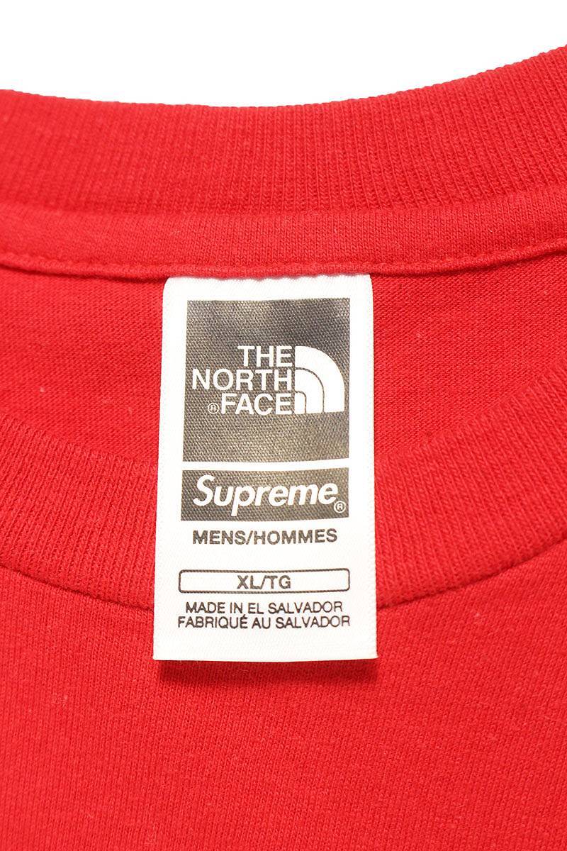 シュプリーム SUPREME ノースフェイス 23SS The North Face Printed Pocket Tee サイズ:XL フロントプリントポケットTシャツ 中古 OM10_画像3