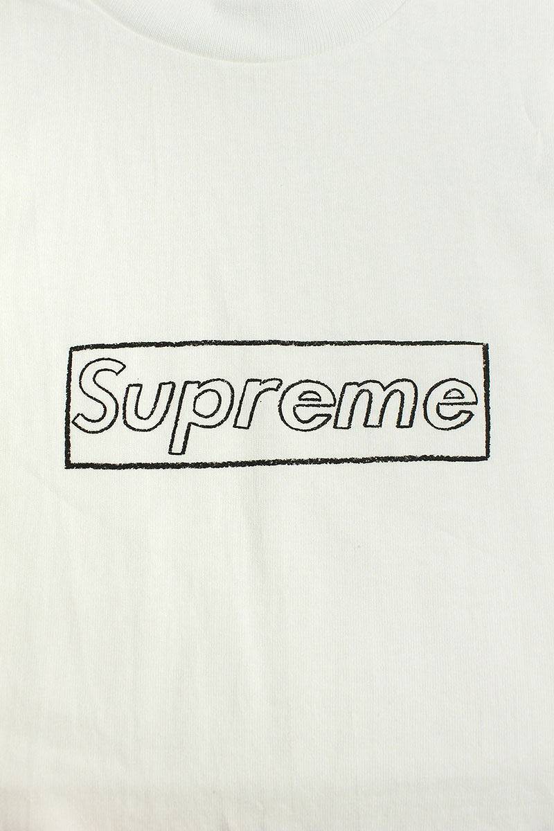 シュプリーム SUPREME 21SS KAWS Chalk Logo Tee サイズ:L カウズチョークボックスロゴTシャツ 中古 OM10_画像5