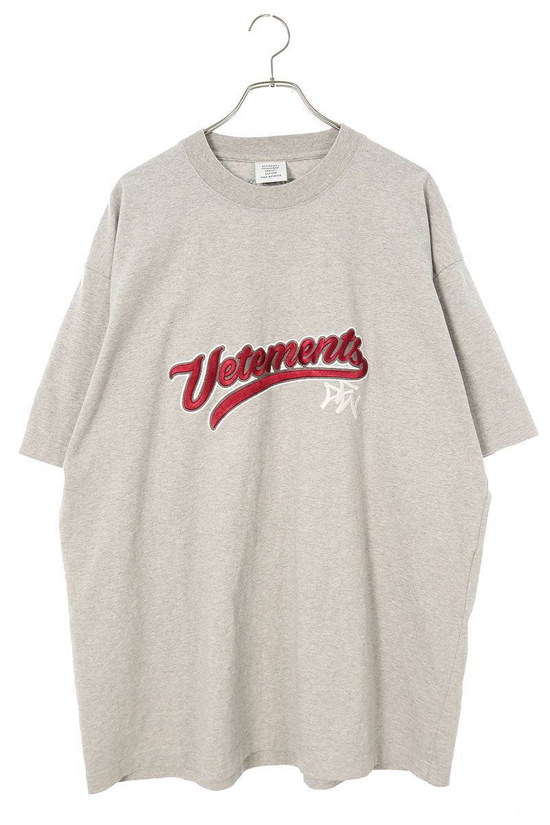 ヴェトモン VETEMENTS 18SS MSS18TR37 サイズ:S ベースボールロゴオーバーサイズTシャツ 中古 NO05_画像1