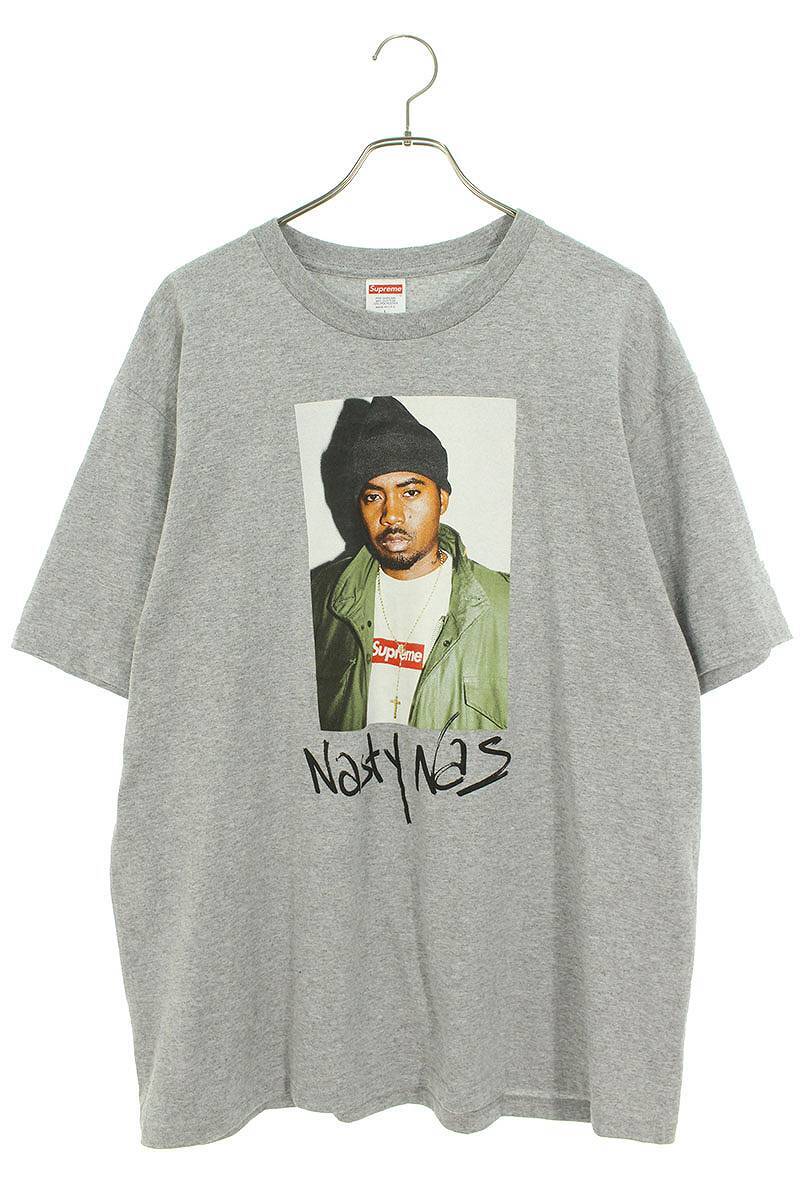 シュプリーム SUPREME 17AW Nas Tee サイズ:L ナズフォトプリントTシャツ 中古 SB01_画像1