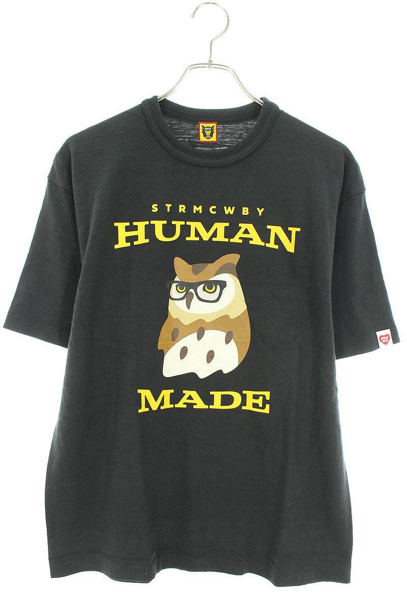 ヒューマンメイド HUMAN MADE サイズ:L フクロウデザインTシャツ 中古 FK04_画像1