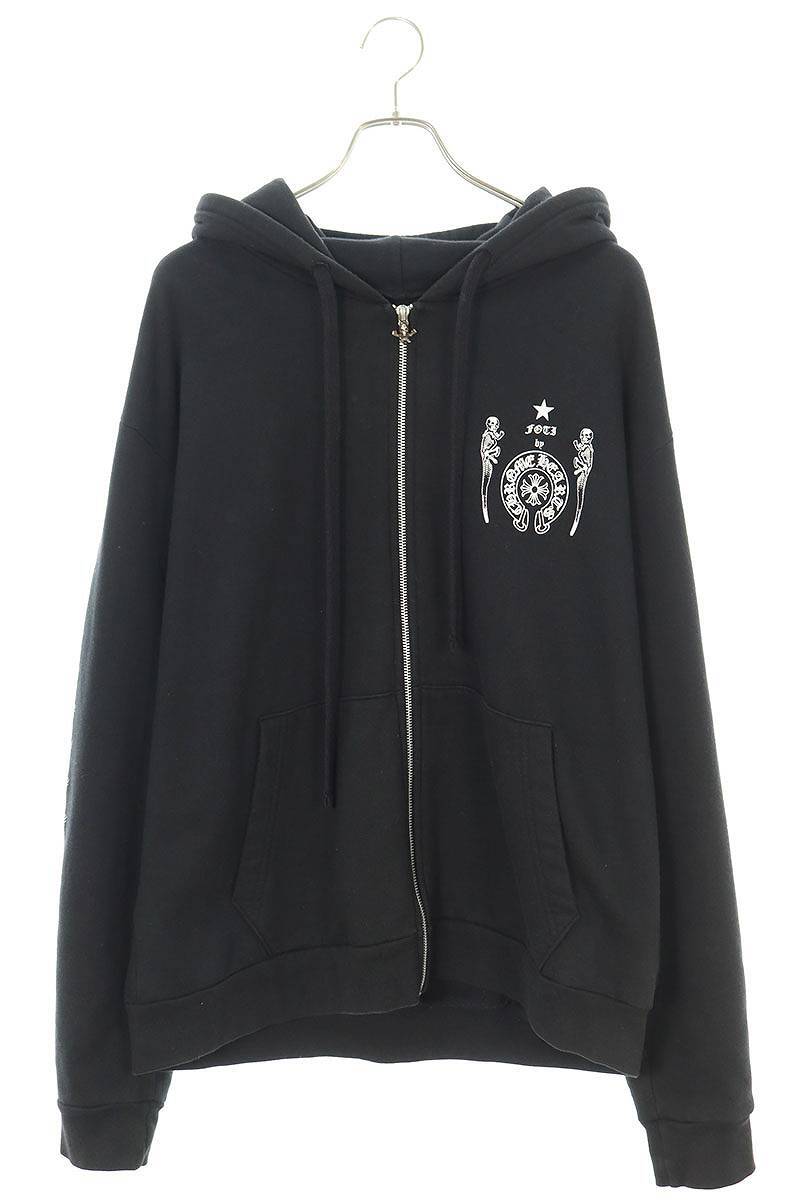 クロムハーツ Chrome Hearts SWTSHRT HD ZIP サイズ:M FOTIプリントジップアップパーカー 中古 SJ02_画像1