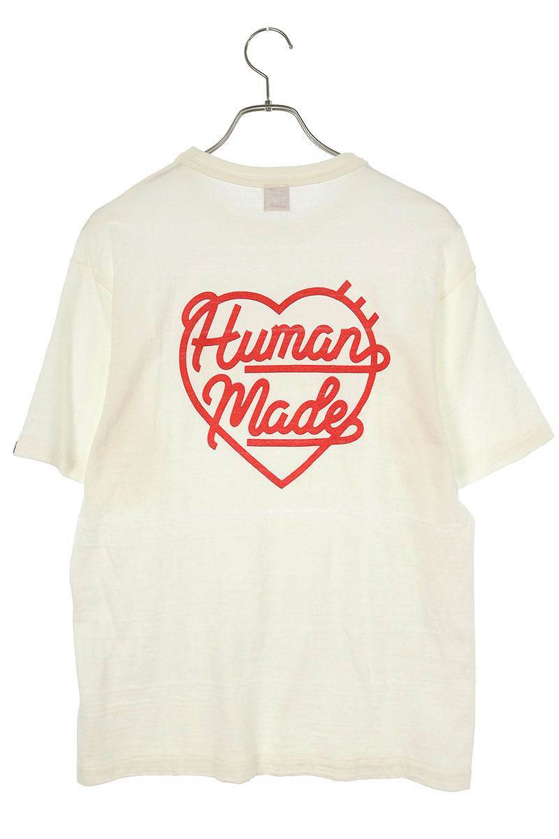 ヒューマンメイド HUMAN MADE Heart Badge T-Shirt サイズ:M ハートワッペンバックロゴプリントTシャツ 中古 FK04_画像2