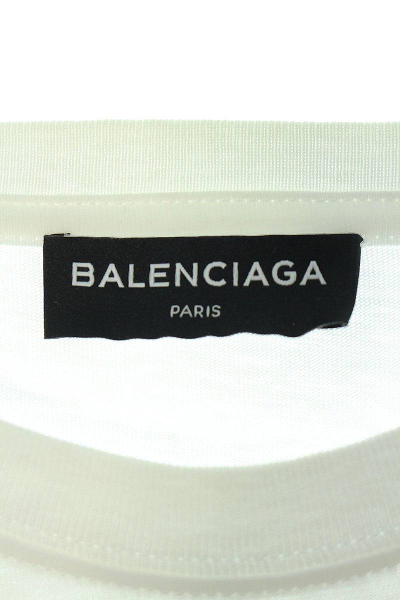 バレンシアガ BALENCIAGA 508203 TYK23 サイズ:XS BBロゴプリントTシャツ 中古 SB01_画像3