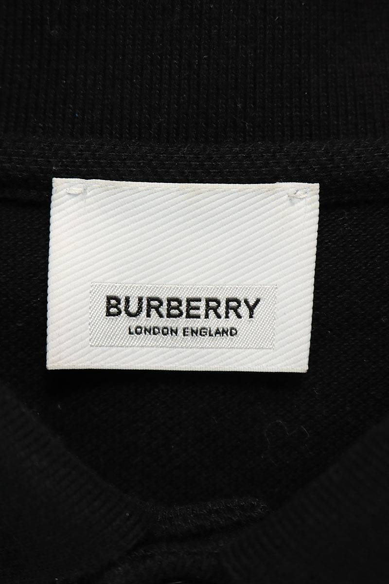 バーバリー Burberry 8042698 サイズ:S スリーブフロッキーロゴ長袖ポロシャツ 中古 OM10_画像3