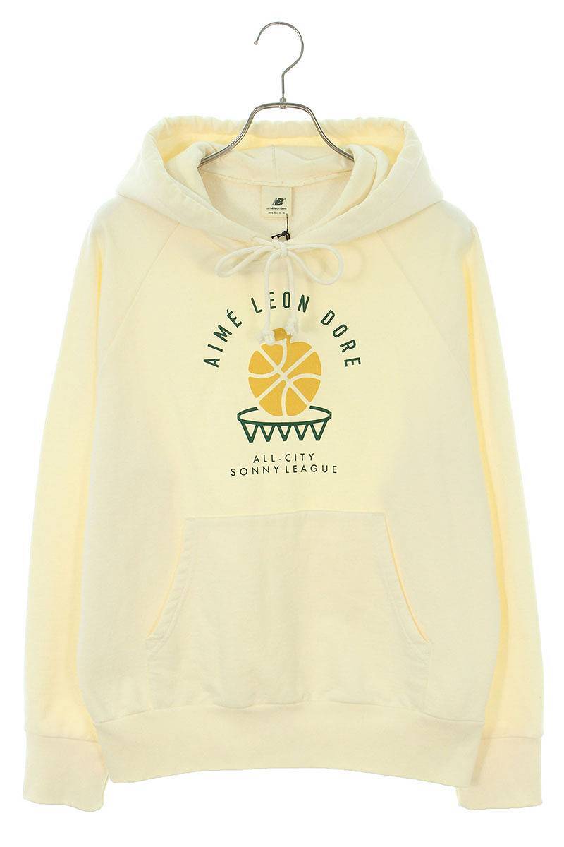 エメレオンドレ AIME LEON DORE ニューバランス 22SS Masaryk Hoodie SS22CH011 サイズ:M フロントプリントパーカー 中古 BS99_画像1