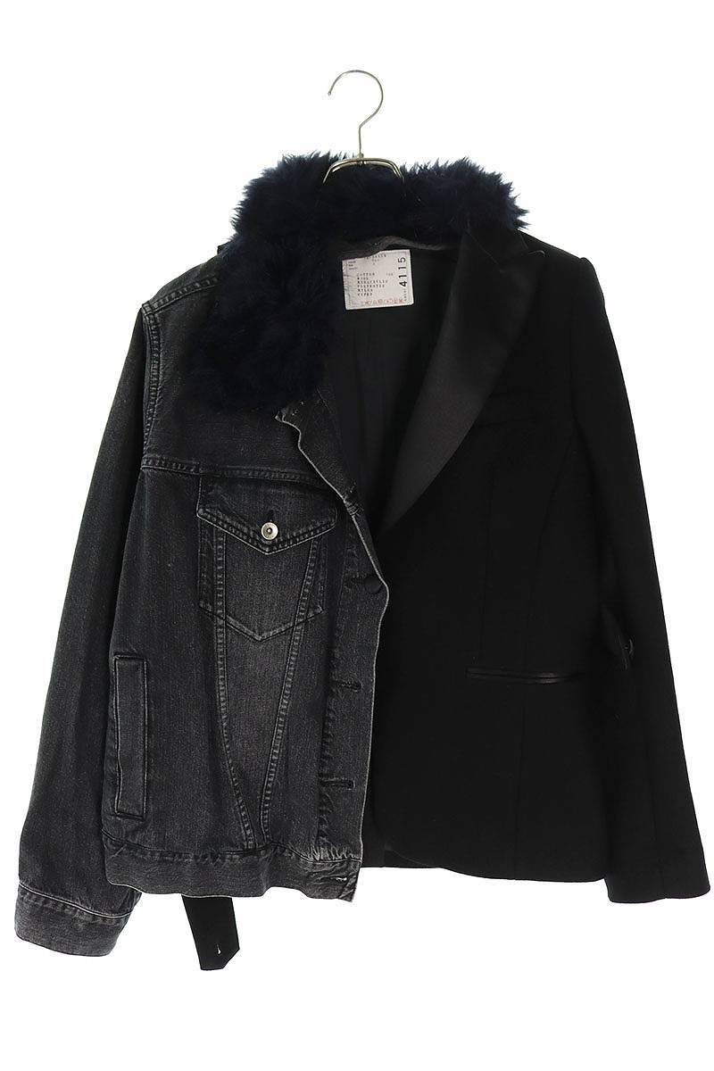 サカイ Sacai 18-04115 サイズ:3 デニムドッキングジャケット 中古 BS99