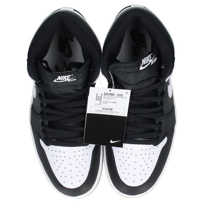 ナイキ NIKE AIR JORDAN 1 RETRO HIGH OG BLACK WHITE DZ5485-010 26cm エアジョーダン1ハイオージースニーカー 中古 BS99_画像4