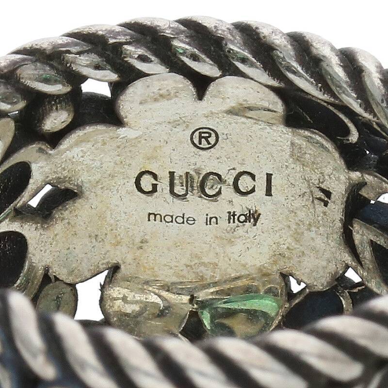 グッチ GUCCI インターロッキングG サイズ:12号 フラワーカラーストーンリング 中古 BS99_画像3