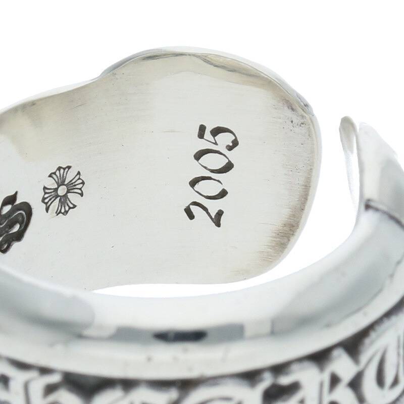 クロムハーツ Chrome Hearts SM SCROLL LABEL/スモールスクロールラベル サイズ:7号 シルバーリング 中古 NO05_画像3