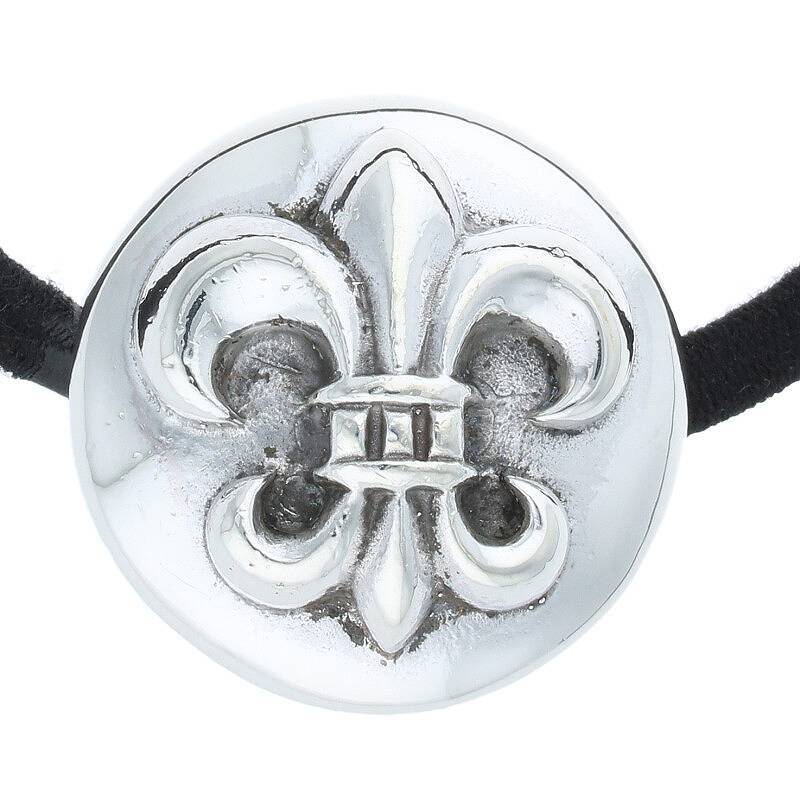 クロムハーツ Chrome Hearts HAIRBAND/BSフレアボタンヘアゴム シルバーコンチョ 中古 SJ02_画像5