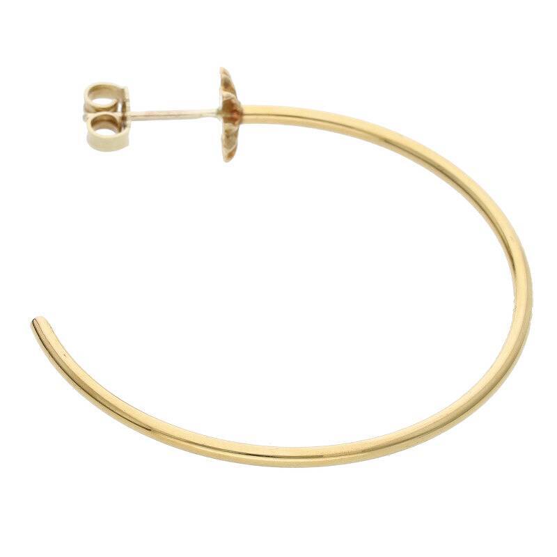 クロムハーツ Chrome Hearts 22K HOOP CH PLS/CHプラス フープ ゴールドピアス 中古 SJ02_画像4