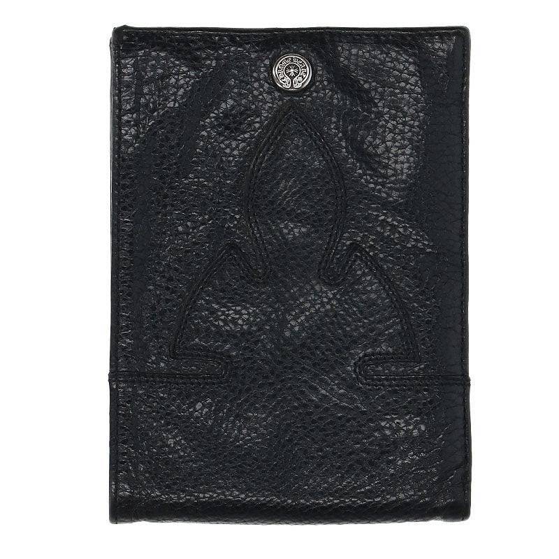 クロムハーツ Chrome Hearts AINT NOTHING 2 DO/アイント ナッシング トゥ ドゥ フレアニー二つ折りレザーウォレット財布 中古 NO05_画像1