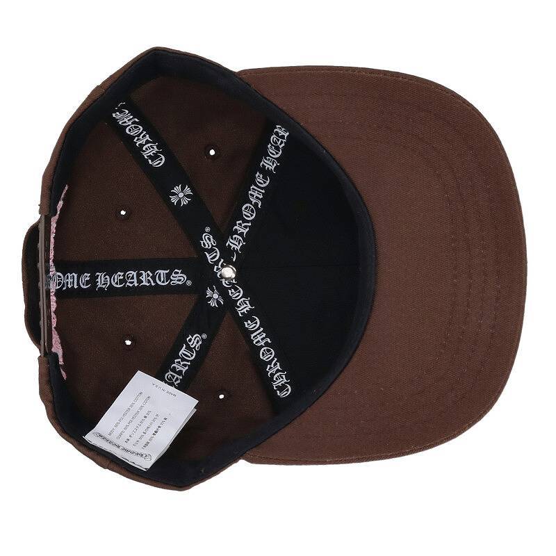 クロムハーツ Chrome Hearts CH HAT 刺繍ロゴベースボール帽子 中古 SJ02_画像3