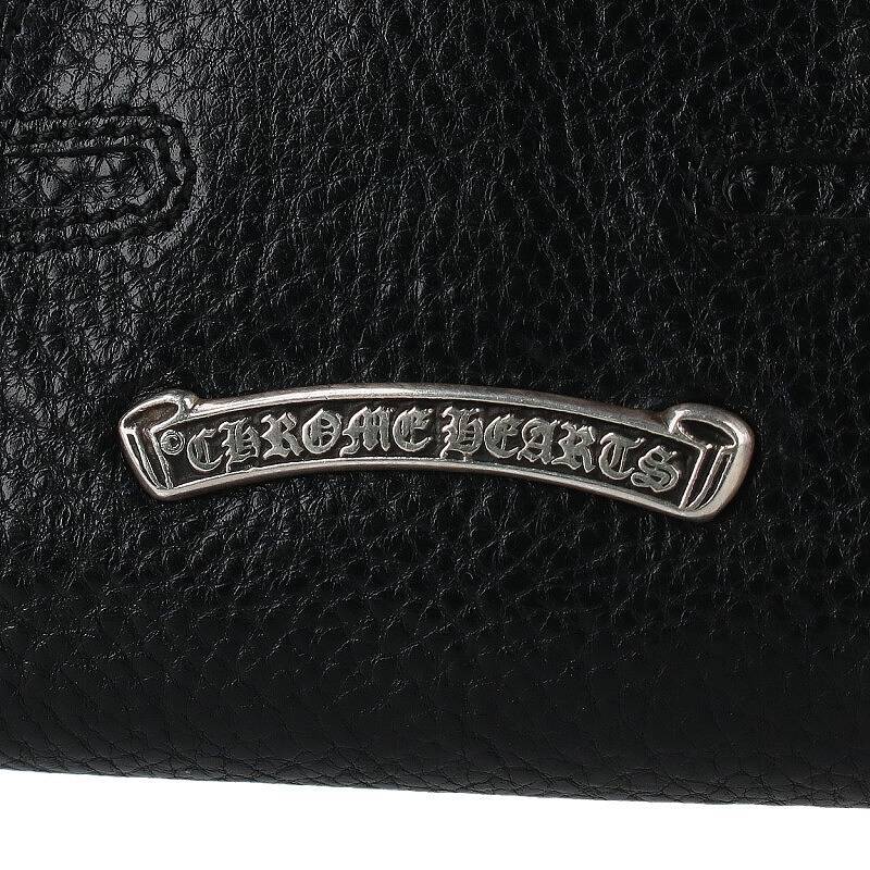 クロムハーツ Chrome Hearts AINT NOTHING 2 DO/アイント ナッシング トゥ ドゥ フレアニー二つ折りレザーウォレット財布 中古 NO05_画像3