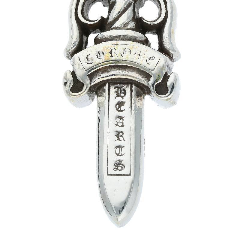 クロムハーツ Chrome Hearts DOUBLE DAGGER/ダブルダガー ペンダント/シルバーネックレストップ 中古 FK04_画像3