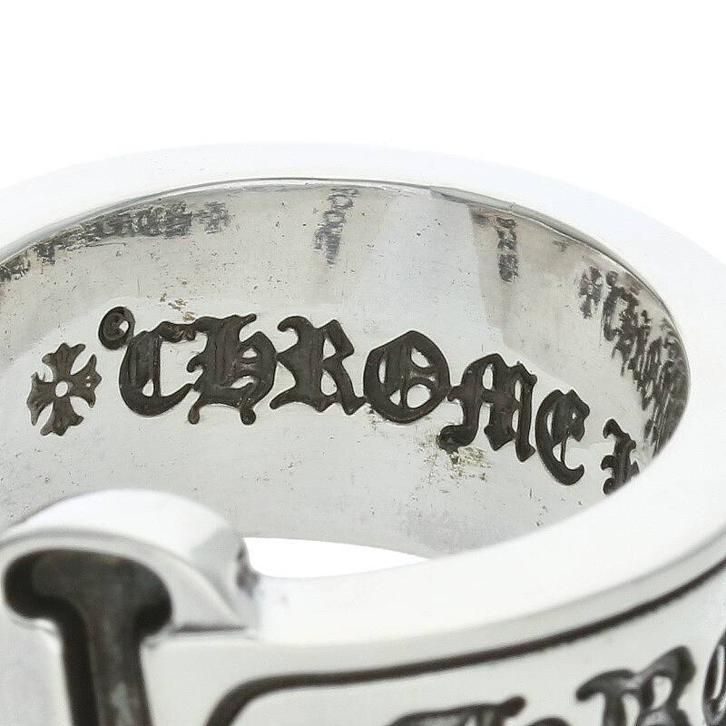 クロムハーツ Chrome Hearts LG SCROLL LABEL/ラージスクロールラベル サイズ:22.5号 シルバーリング 中古 NO05_画像3