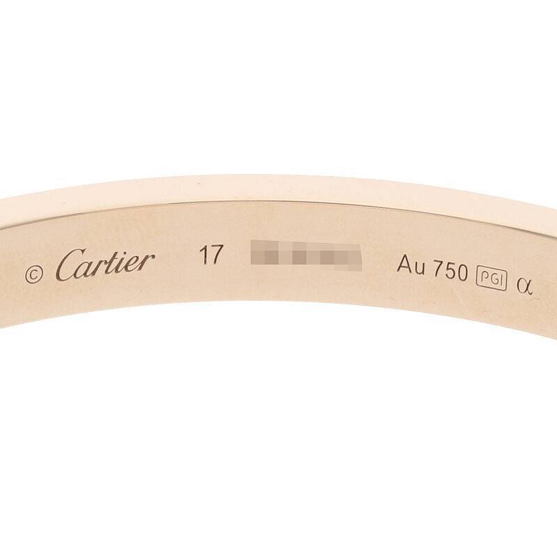 カルティエ Cartier LOVE BRACELET DIAMONDS ラブブレス サイズ:17 K18PGダイヤラブブレスレット 中古 GZ11_画像3