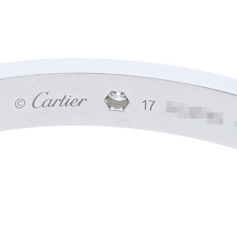 カルティエ Cartier LOVE BRACELET PAVE DIAMONDS ラブブレス サイズ:17 K18WG PAVEダイヤ ラブブレスレット 中古 GZ11_画像3