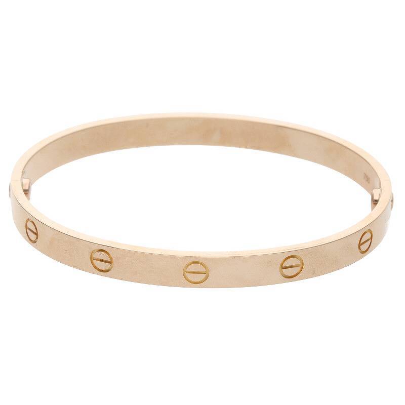 カルティエ Cartier LOVE BRACELET/ラブブレス サイズ:19 K18PG ラブブレスレット 中古 GZ11_画像2