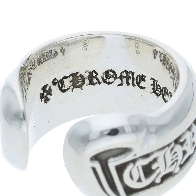 クロムハーツ Chrome Hearts SM SCROLL LABEL/スモールスクロールラベル サイズ:3号 シルバーリング 中古 OS06_画像3