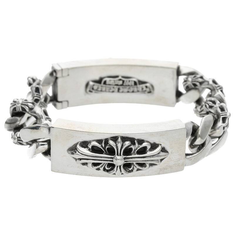 クロムハーツ Chrome Hearts ID DBL FLRL DGGR/ダブルIDフローラルダガー シルバーブレスレット 中古 NO05_画像2