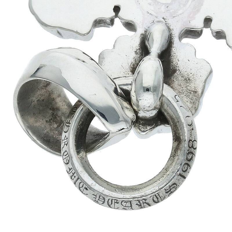 クロムハーツ Chrome Hearts FILIG/CROSS-XSM W/BALE/フィリグリークロスXSベイル wベイル/シルバーネックレストップ 中古 SS07_画像4