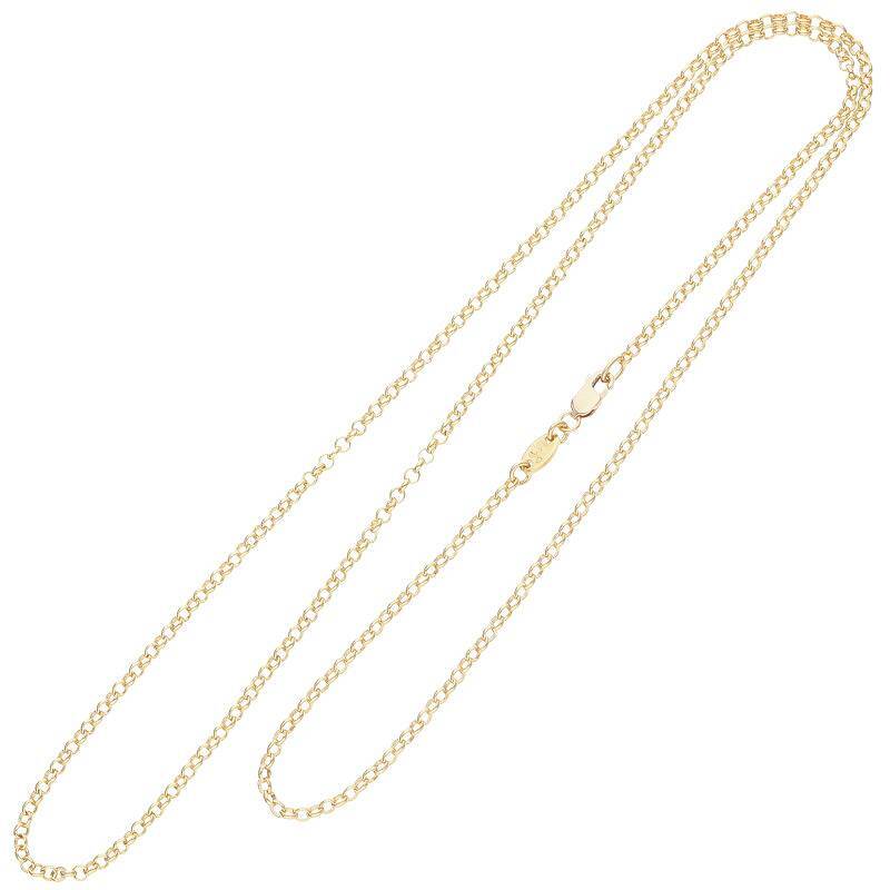 クロムハーツ Chrome Hearts 22K NECKCHAIN R24/ロールチェーン24inch サイズ:24inch ゴールドネックレス 中古 SS07_画像2