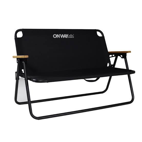 ONWAY SPORTS 2WAYベンチチェア ブラック OW-130 アウトドアチェア 折畳チェア 2人掛け椅子 クッションカバー付き キャリーケース付き 4_画像3
