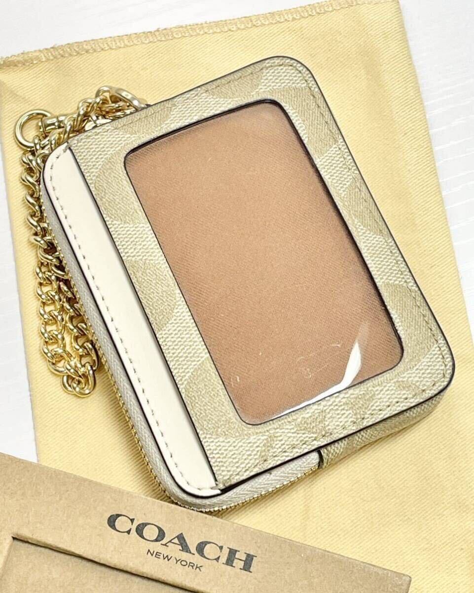 COACH コインケース シグネチャー ジップ カード ケース C0058_画像2