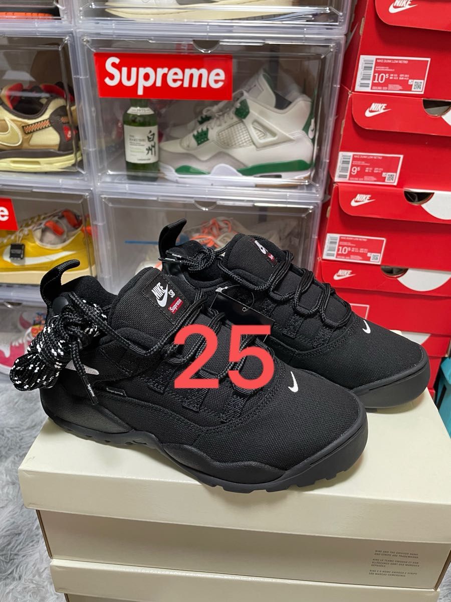 Supreme × Nike SB Darwin Low "Black" 25