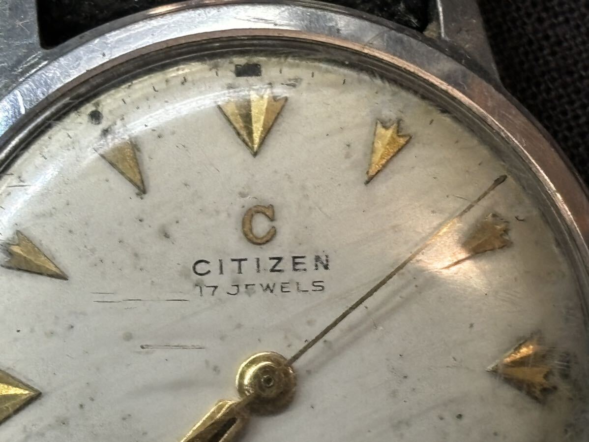 CITIZEN 17石 WATERPROTECTED PARASHOCK PHYNOX 14759 シチズン 腕時計 ジャンク品_画像2