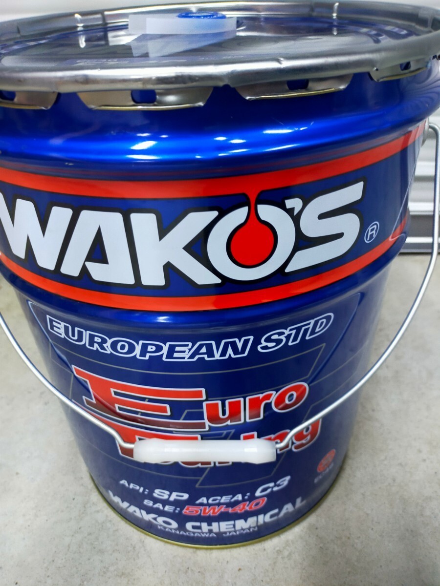 WAKO’S　ユーロツーリング　5w-40 新油　ペール缶　在庫処分品　激安_画像1