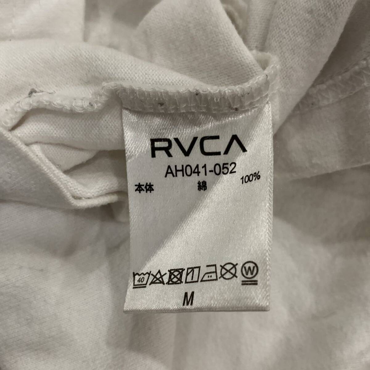 MM ▼ 都会のカジュアルウェア '着心地抜群' RVCA ルーカ サイドプリント コットン100% 長袖 Tシャツ / カットソー size:M メンズ トップス_画像7