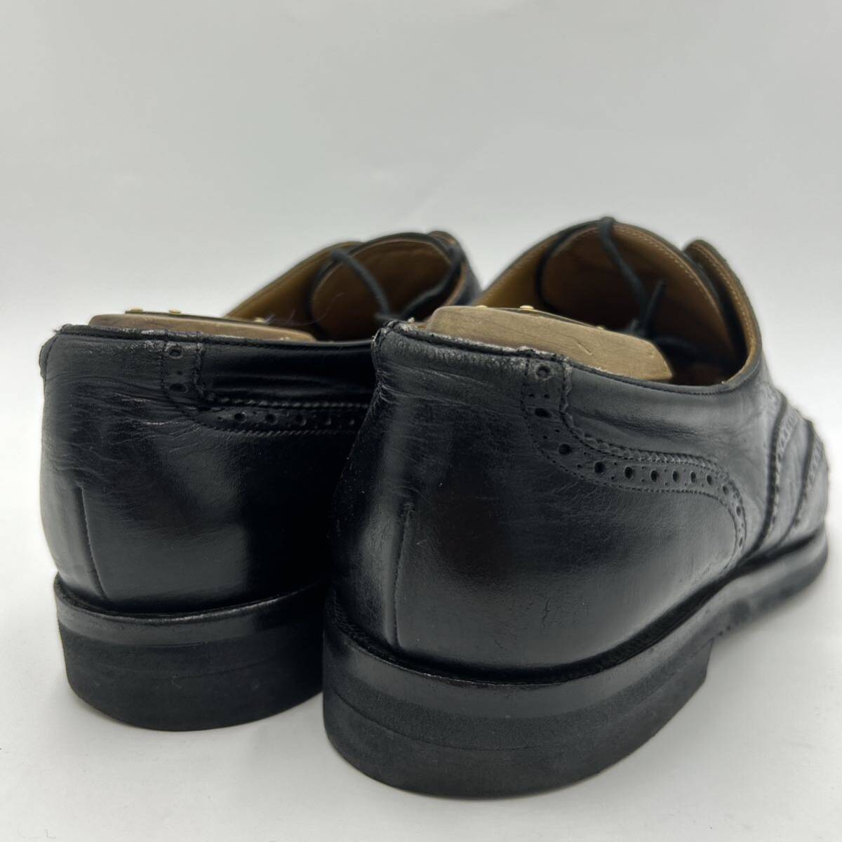 E ■ 極上レザー使用 '人気モデル' REGAL リーガル 本革 ビジネスシューズ 革靴 26cm 紳士靴 ウィングチップ 内羽根式 メダリオン BLACK の画像5
