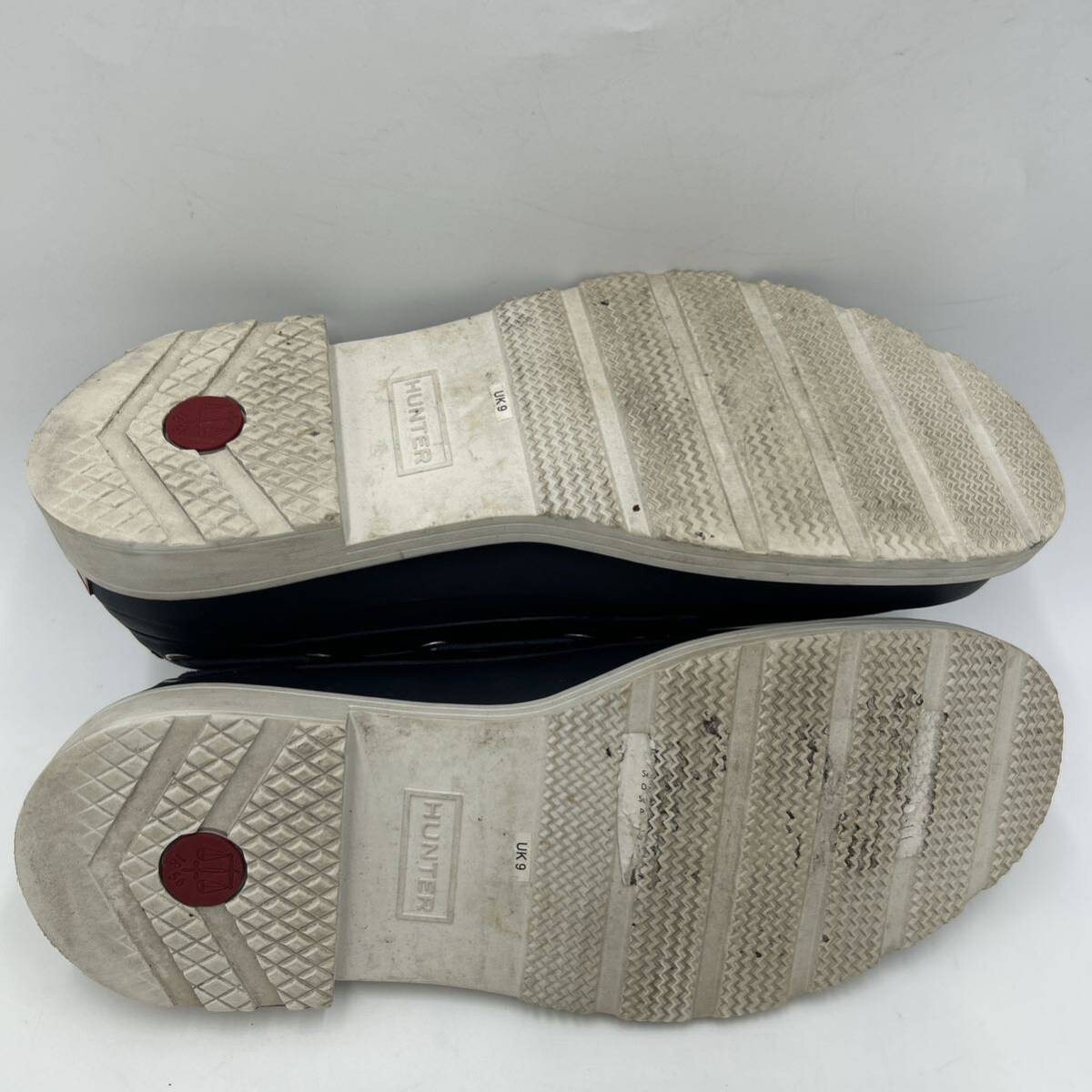 C ■ 機能性抜群 '人気モデル' HUNTER ハンター 高品質 ラバー素材 LOW CUT 防水 レインシューズ UK9 27cm メンズ 紳士靴 シューズ NAVY の画像6