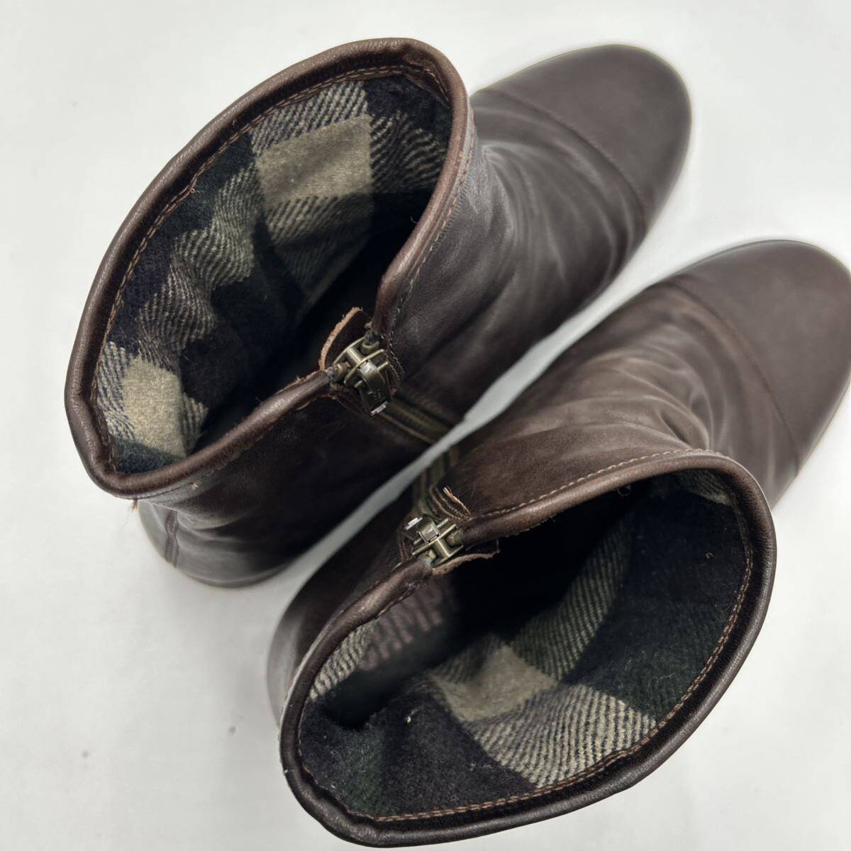 J # finest quality leather use \' popular model \' CAMPER Camper original leather LEATHER side Zip short boots EU43 27.5cm men's gentleman shoes shoes 