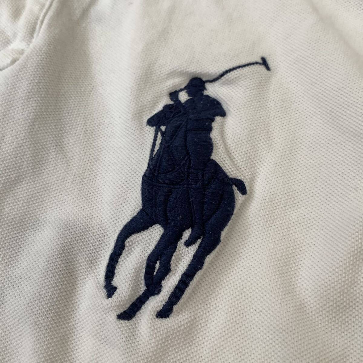 FF ▼ ビンテージ / 都会のカジュアルウェア 'ビッグポニー' Polo by Ralph Lauren ポロラルフローレン コットン100% 長袖 ポロシャツ M_画像4