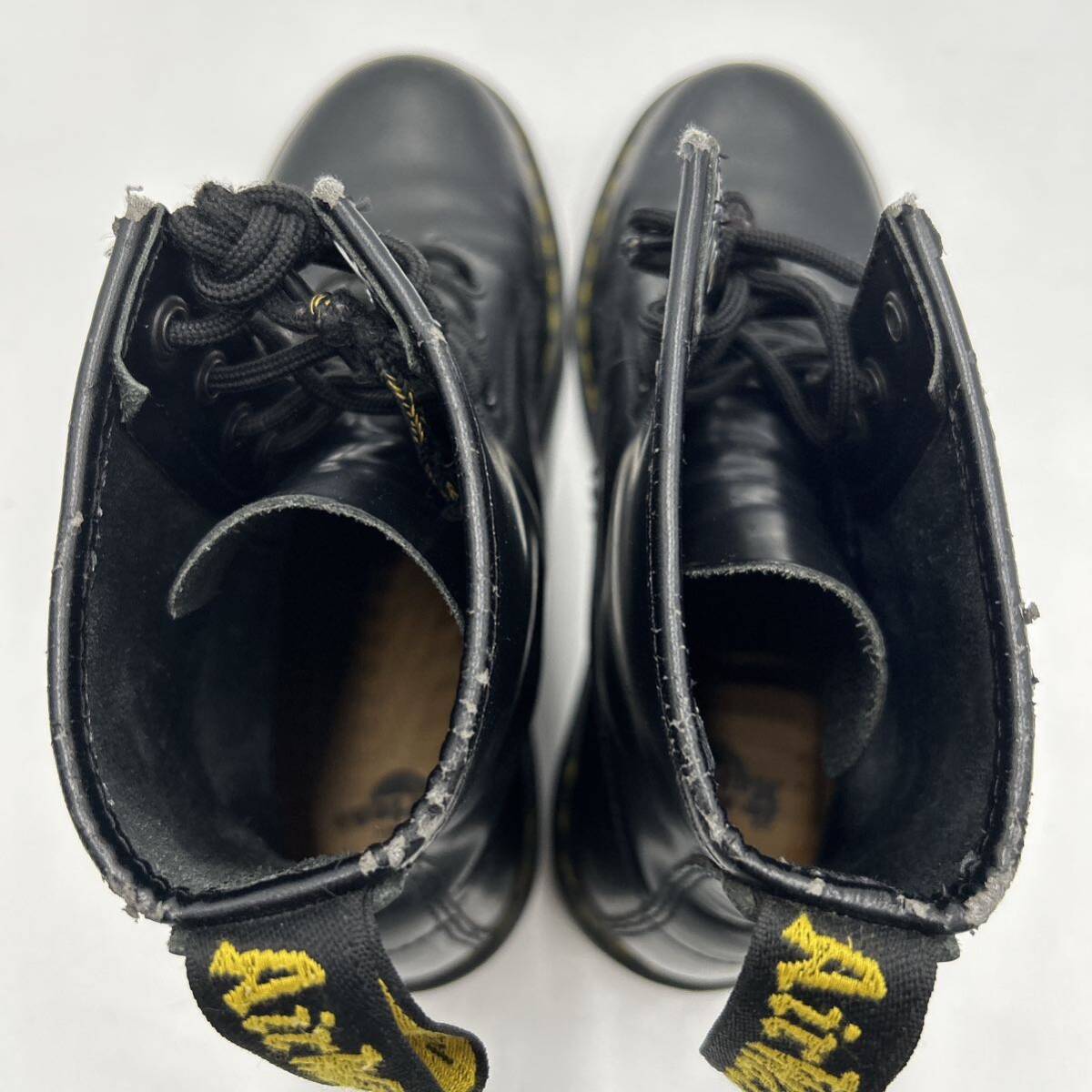 F #.. was done design \' popular yellow stitch \' Dr.Martens Dr. Martens original leather 8EYE race up boots leather shoes UK6 25cm gentleman shoes 
