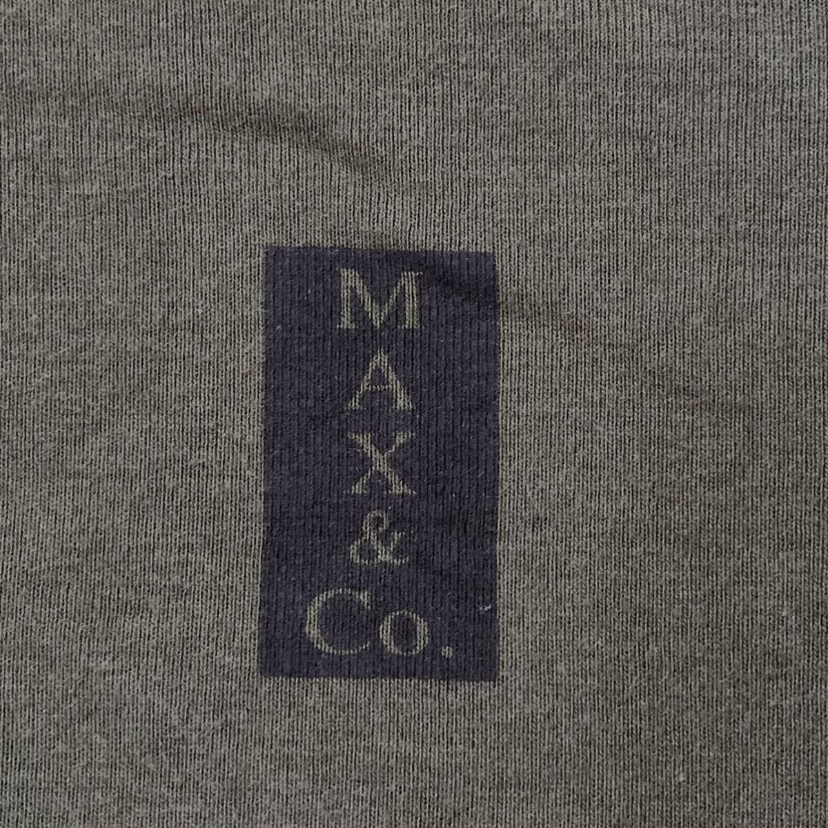 E ▼ 都会のカジュアルウェア '着心地抜群' MAX&Co tricot マックスアンドコー コットン100% 長袖 ロゴ Tシャツ / カットソー S カーキ_画像4