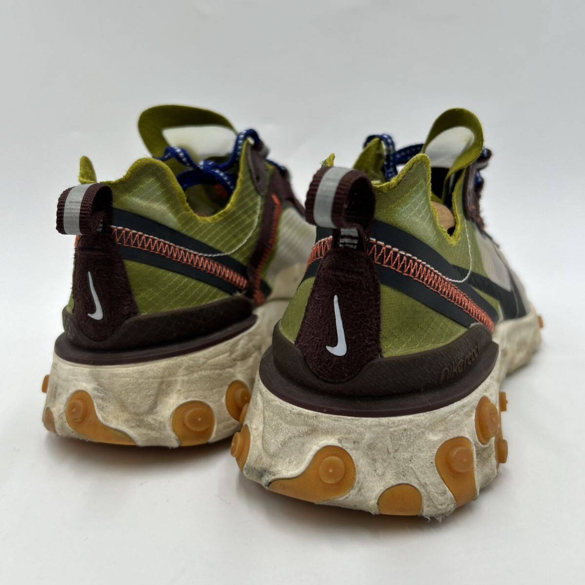 D ■ 19年製 '人気モデル' NIKE ナイキ REACT ELEMENT 87 リアクトエレメント LOW CUT スニーカー 25.5cm メンズ 靴 シューズ AQ1090-300_画像5