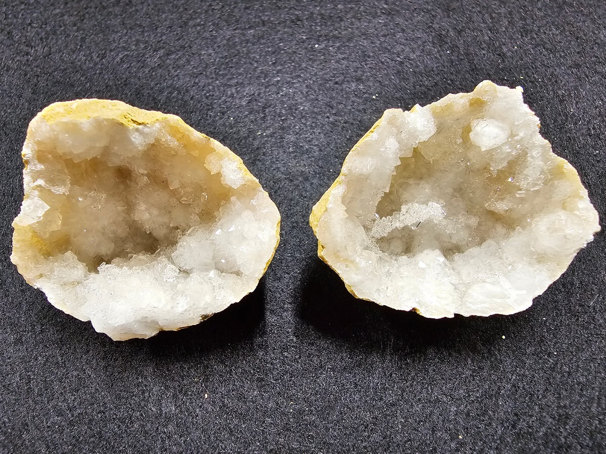 S-125 天然石 原石 モロッコ産 割れているジオード 水晶ジオードの画像5