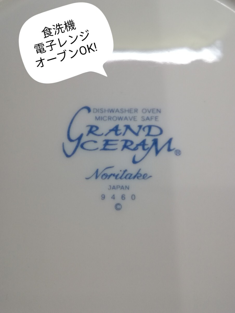 g_t X123 陶器 Noritake ノリタケgrandceram (グランドセラム)ケーキ皿　食洗機*電子レンジ*オーブンOK! 直径18cm/高さ2cm _画像4