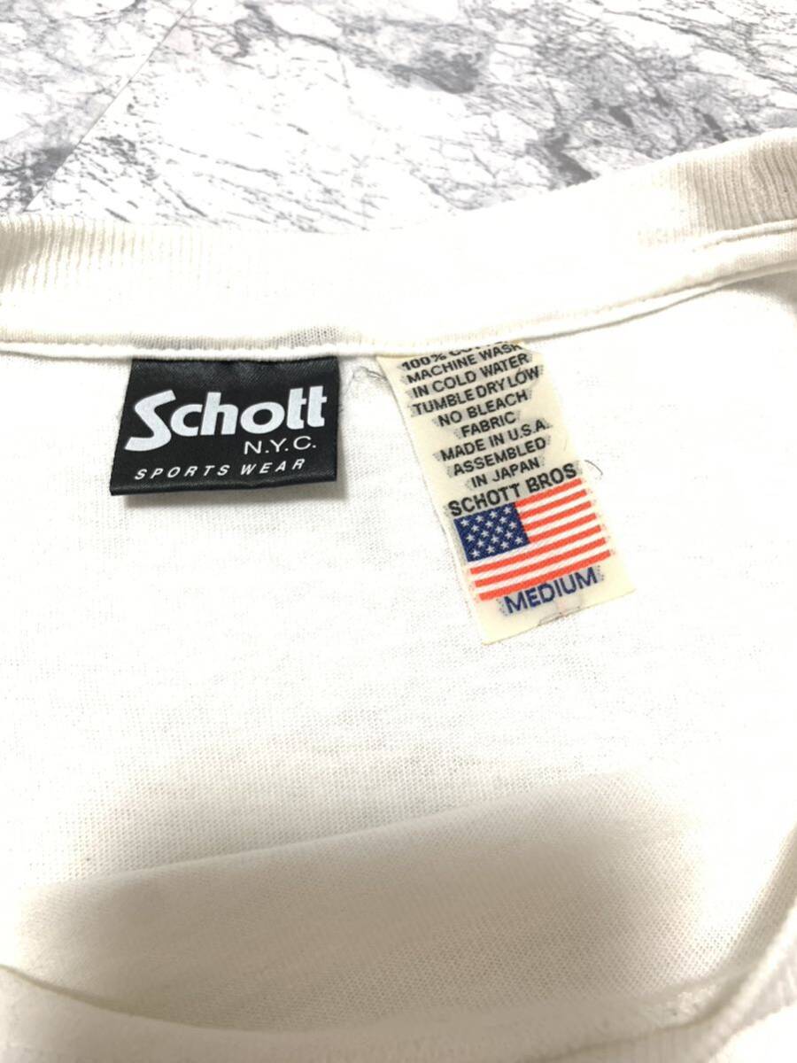 Schott ショット USA made プリントロンT 超美品Mサイズ