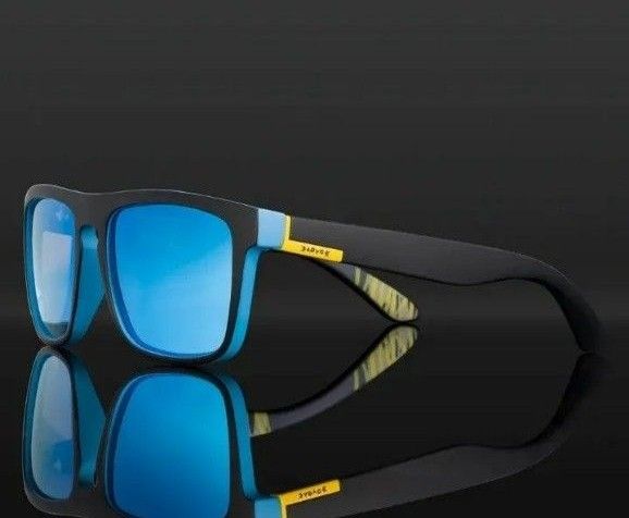 【NEW】偏光サングラス UV400紫外線カット デザインサングラス　ブルーミラー