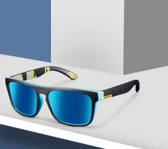 【NEW】偏光サングラス UV400紫外線カット デザインサングラス　ブルーミラー