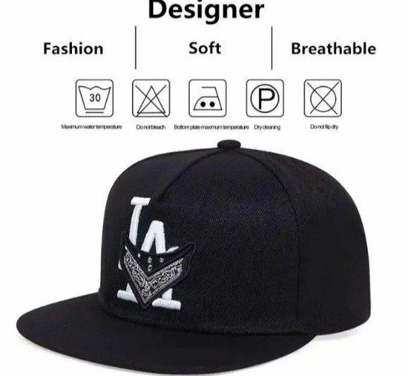 【NEW】忍者モチーフ LA デザインキャップ 野球帽 ユニセックス帽子 アウトドア ネイビー！